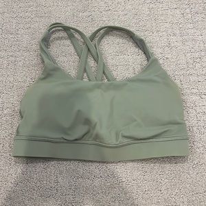 green Lululemon sports bra
